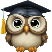 an owl in a graduate cap sticker