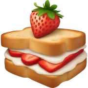 Strawberry and bread toast sticker