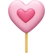 Pastel pink heart shaped candy sticker