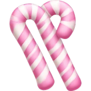 a pink pastel candy cane sticker