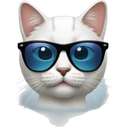 Cat with sunglasses sticker