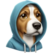 dog wearing a hoodie sticker