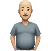 Bald pregnant man sticker