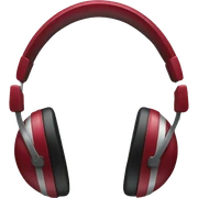 Dark red headphone sticker