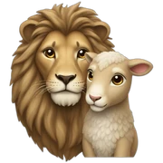 Lion and lamb  sticker