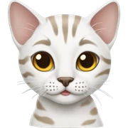 white bengal cat sticker