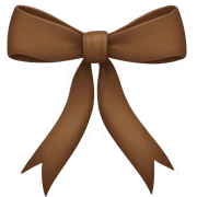 brown bow sticker
