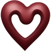 dark red heart sticker