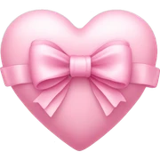 Light pink heart with bow sticker