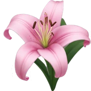 pink lily sticker