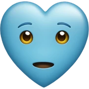 Small blue heart sticker