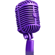 purple microphone sticker