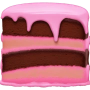 chocolate cake with pink icing sticker