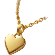 dainty gold heart necklace sticker