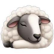 sheep sleep sticker
