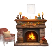 Fireplace sticker