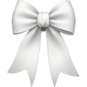 White bow  sticker
