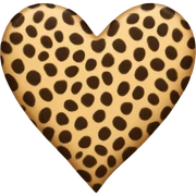 cheetah print heart sticker
