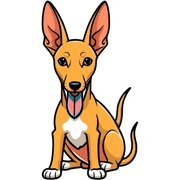 An Egyptian pharaoh hound with its tongue out sticker