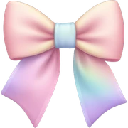 pastel bow sticker