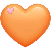 pastel orange heart sticker