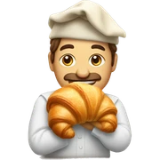 New Year's croissant sticker