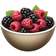 bowl of blackberries and raspberries  sticker