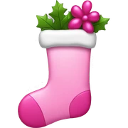 Pink Christmas stocking  sticker
