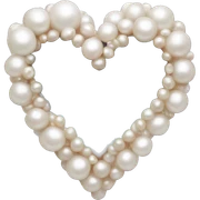 Pearl heart  sticker