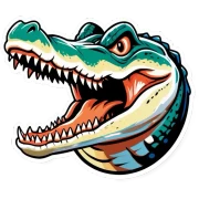 crocodile snap sticker