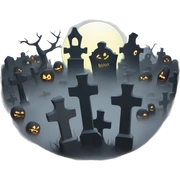 scary graveyard sticker
