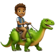 riding a dinosaur sticker