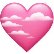 A heart with pink clouds sticker