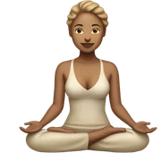 Woman in Lotus Position Light Skin Br sticker