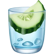 Water and cucumber sticker