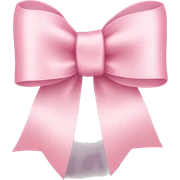 light pink ribbon bow sticker