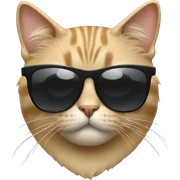 Cat with sunglasses sticker