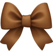 Brown bow sticker