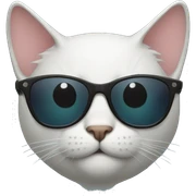 Cat with sunglasses sticker