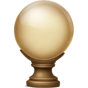 Beige crystal ball sticker