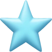 pastel blue star sticker