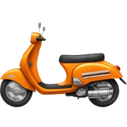 Orange scooter sticker