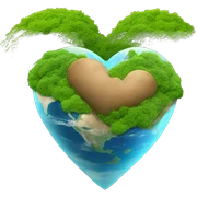 Heart with earth inside for earth day sticker