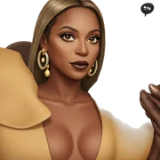 dark-skinned beauty with jewelry sticker