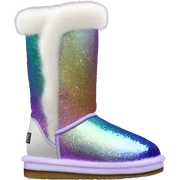 Realistic iridescent Sparkle glitter and fur Ugg boots. sticker
