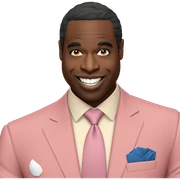 dapper smile from dark-skinned male sticker
