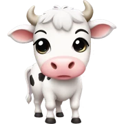 cute cow chibi  sticker