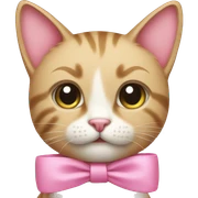 cat with a pink bow sticker