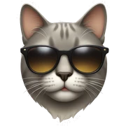 Cat with sunglasses sticker