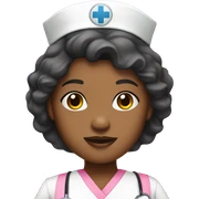 african american nurse in pink scrubs  sticker